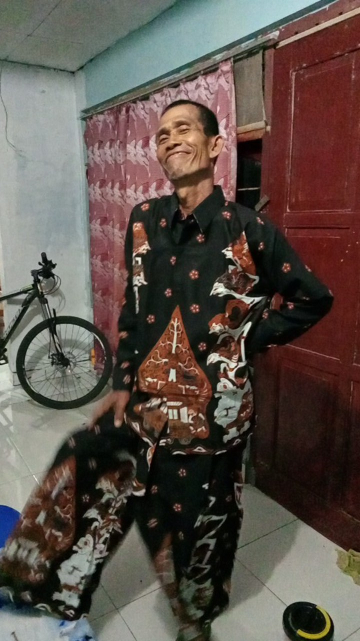 Setelan Sarung Celana Koko Batik Sarcelko Sarkem  Parang Putih Premium Ori Batik Solo By Aljaya