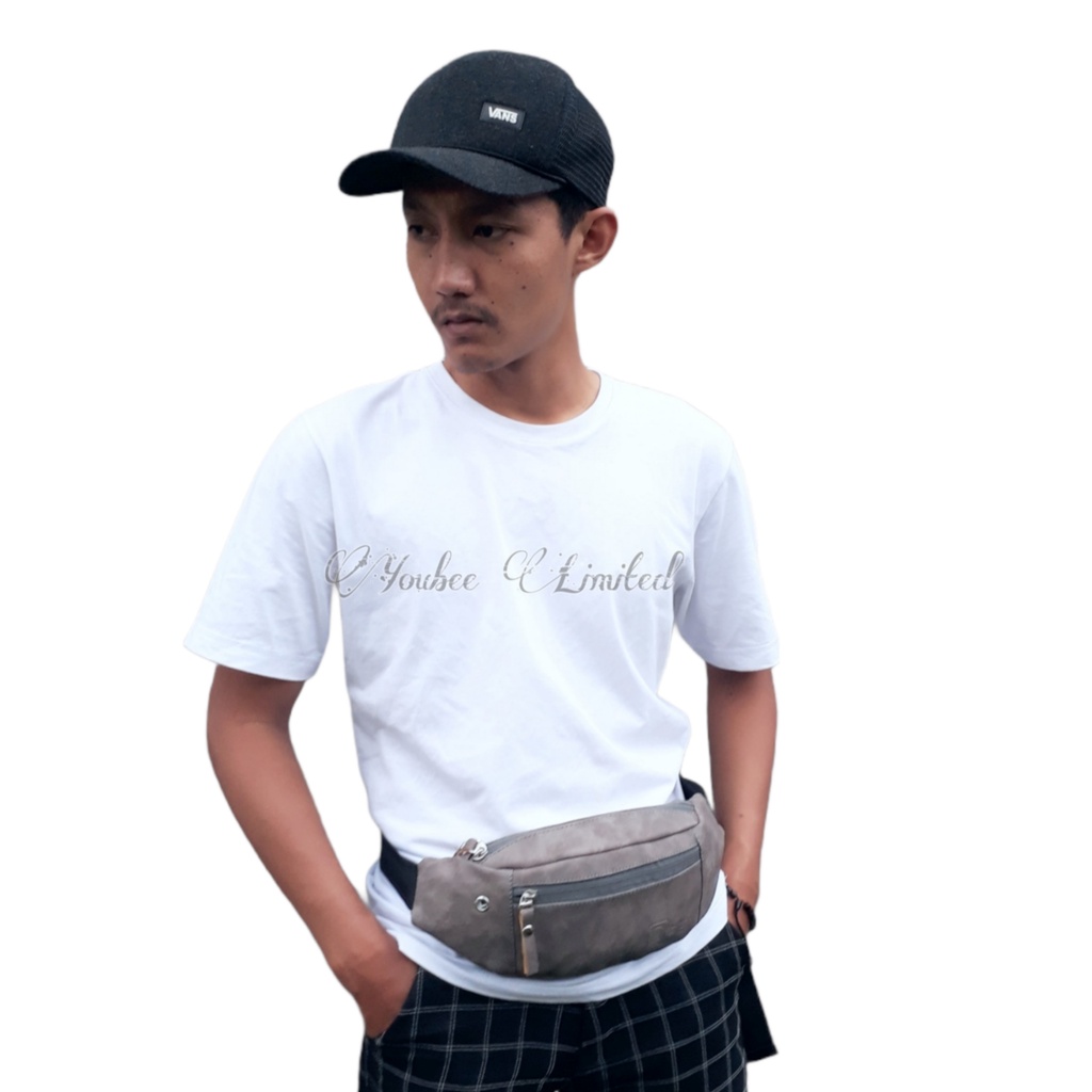 Tas waistbag pria selempang kulit ferari termurah