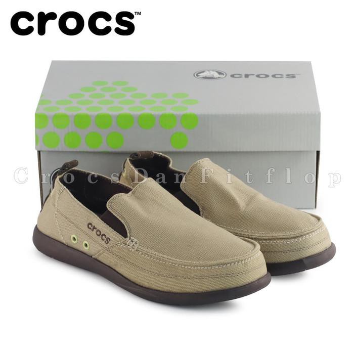 Crocs Walumen Original Sepatu Pria Slip On - Kakhi - 40