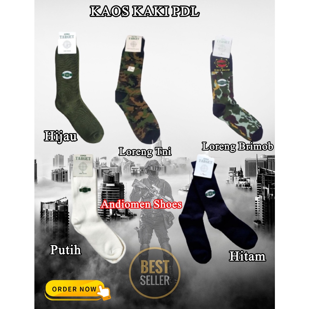 Kaos Kaki Tebal PDL PNS TNI AD Kaos Kaki PDL PNS Kemhan Kaus Kaki PDL PNS TNI AD zona target
