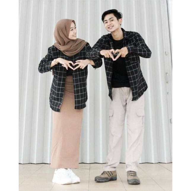 KEMEJA FALNEL CEWEK COWOK TERLARIS UNISEX