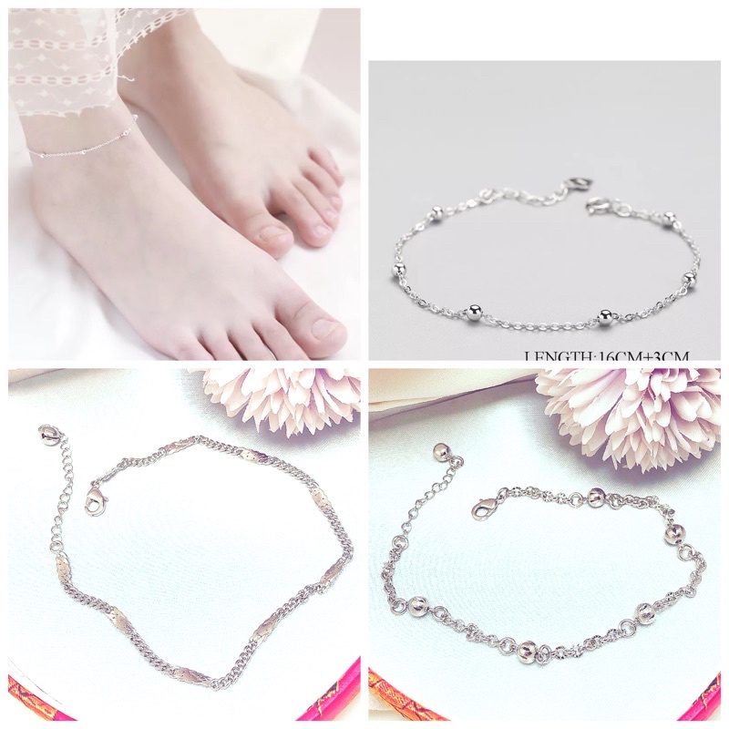 Gelang kaki rante motif silver Xuping dewasa