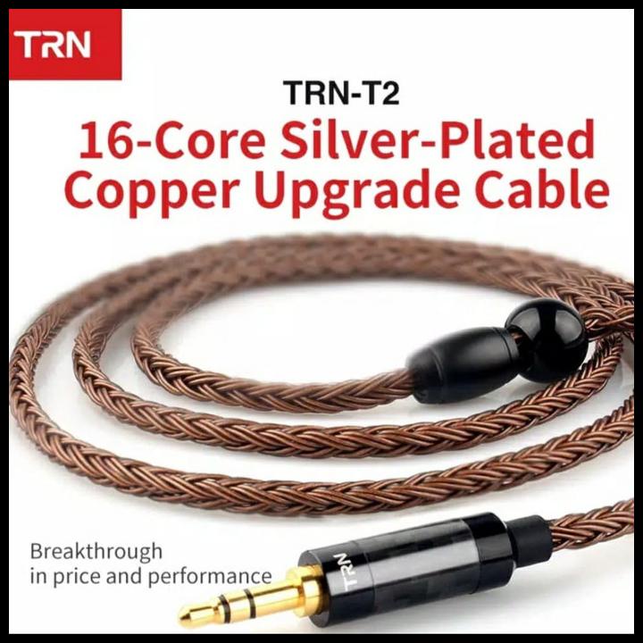 Kabel 3.5 Trn Kz Earphone 16 Core Copper Silver Plated Mmcx Cable