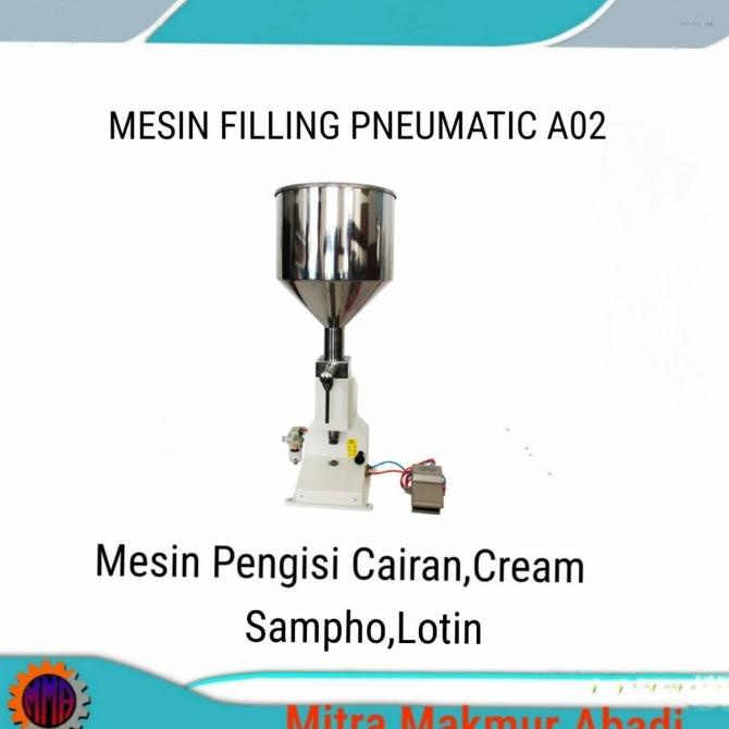 Mesin pengisi cairan pasta cream pneumatic Filling A02