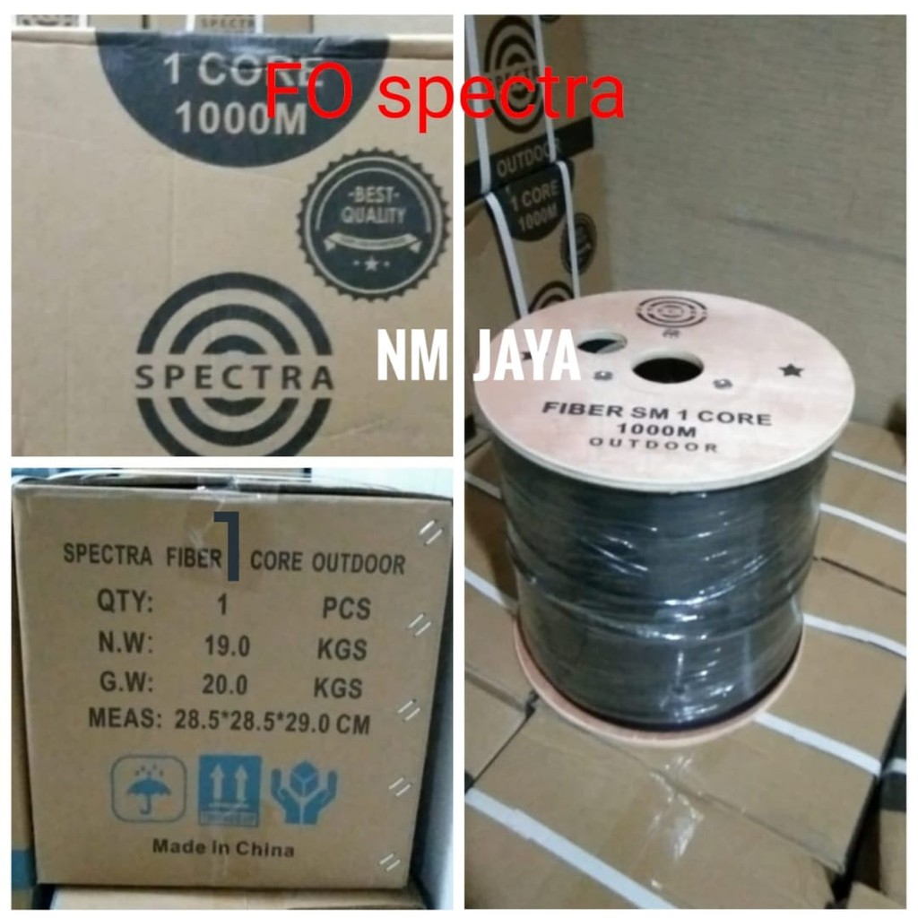 Kabel FO Fiber Optik 1 Core 3 Sling Outdoor 1000 Meter Spectra