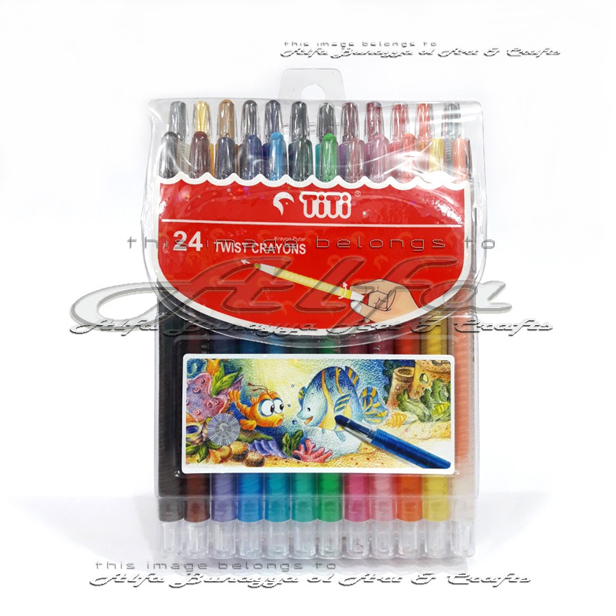 TITI Crayon Putar 24 Warna - 24 Twist Crayons - Oil Pastel Krayon