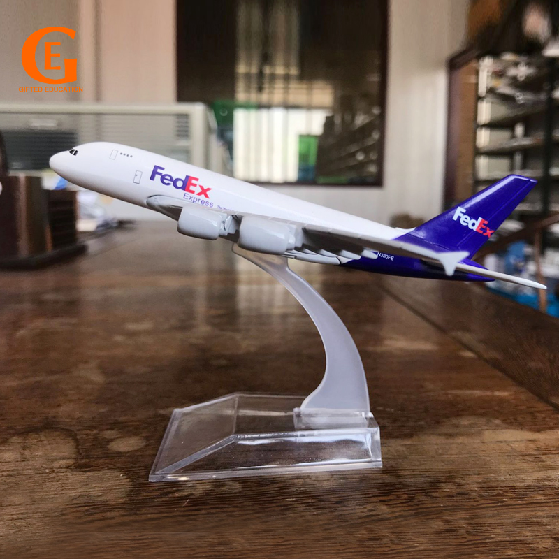 Fedex A380 Model Pesawat Airbus 380 Bahan Metal Ukuran 16CM