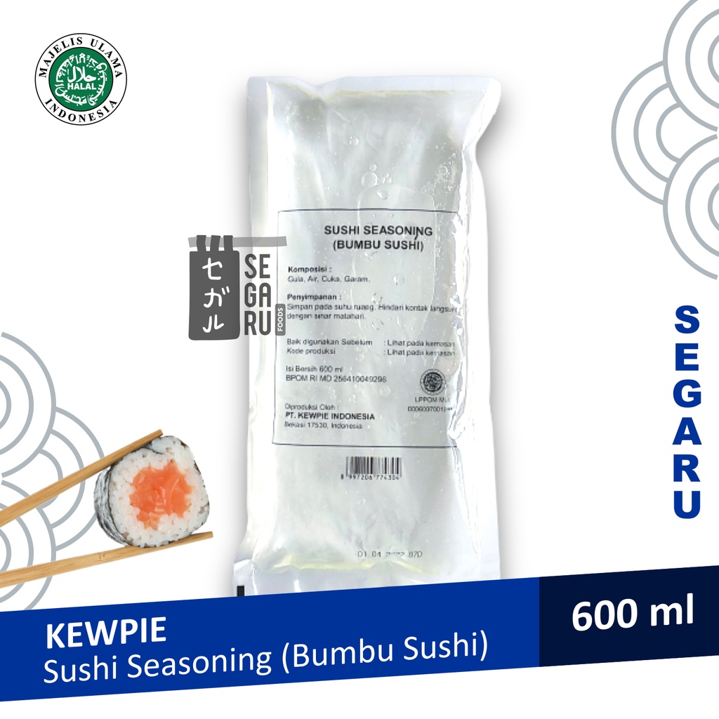 KEWPIE Sushi Seasoning | Bumbu Sushi Vinegar | Cuka Sushi Halal 600 ml