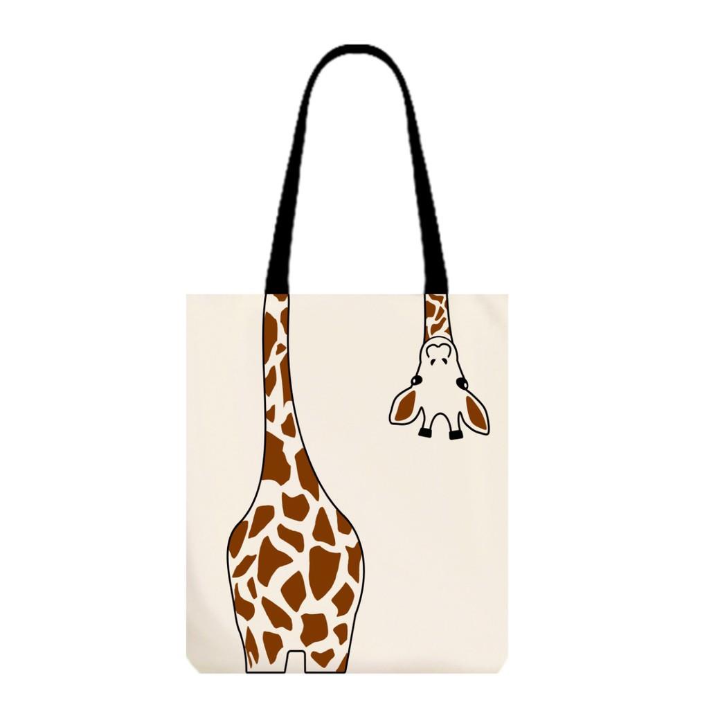 MJS 866 - Totebag Kanvas Animal  gaya KPOP Tote Bag Fashion Wanita Untuk Sekolah Kuliah dan Kerja