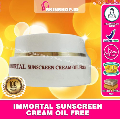 Immortal Sunscreen Oil Free Cream 12,5gr  Original / Krim Tabir Surya Kulit Berminyak BPOM Aman