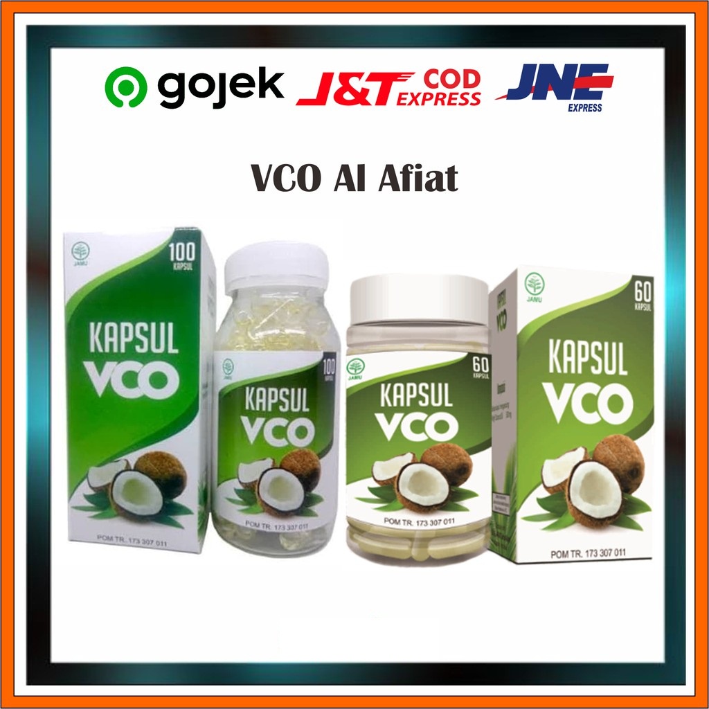 Minyak VCO Kapsul Al afiat / VCO Minyak Kelapa Murni / VCO Al Afiat Isi 60 & 100 kapsul