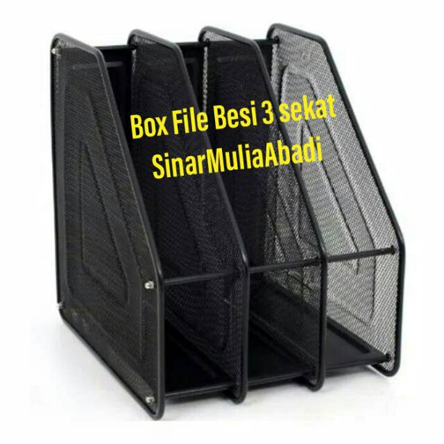 

Box File Besi Jaring 3 sekat / Jala Box Penyimpanan dokumen