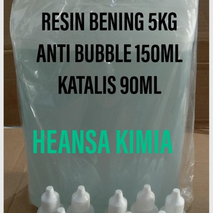 RESIN BENING 5KG ANTI BUBBLE 150ML KATALIS 90ML