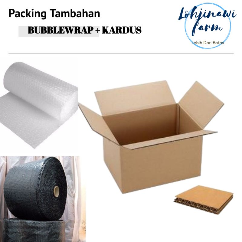 

LJ Packing Tambahan Extra Bubblewrap + Kardus