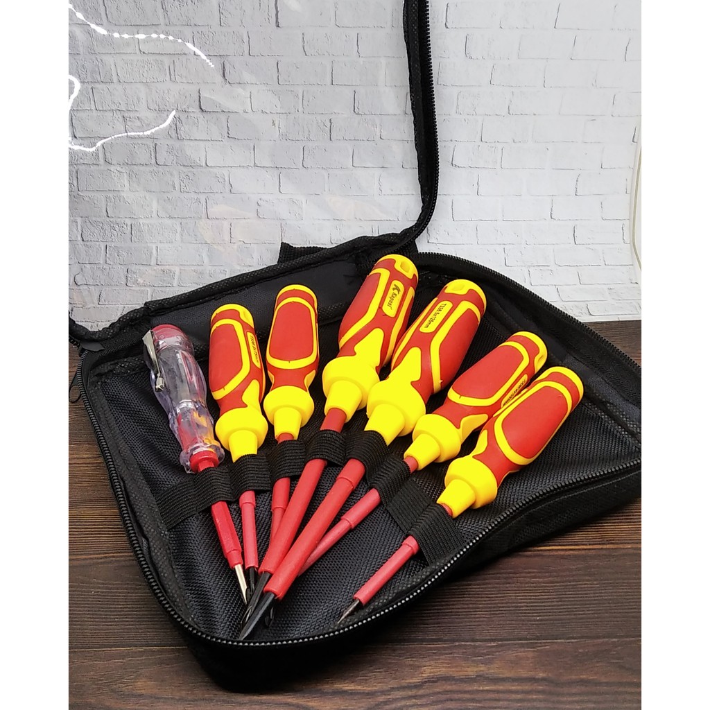 OBENG SET KAPUSI 7 SET + TESPEN + TAS OBENG MIN OBENG PLUS