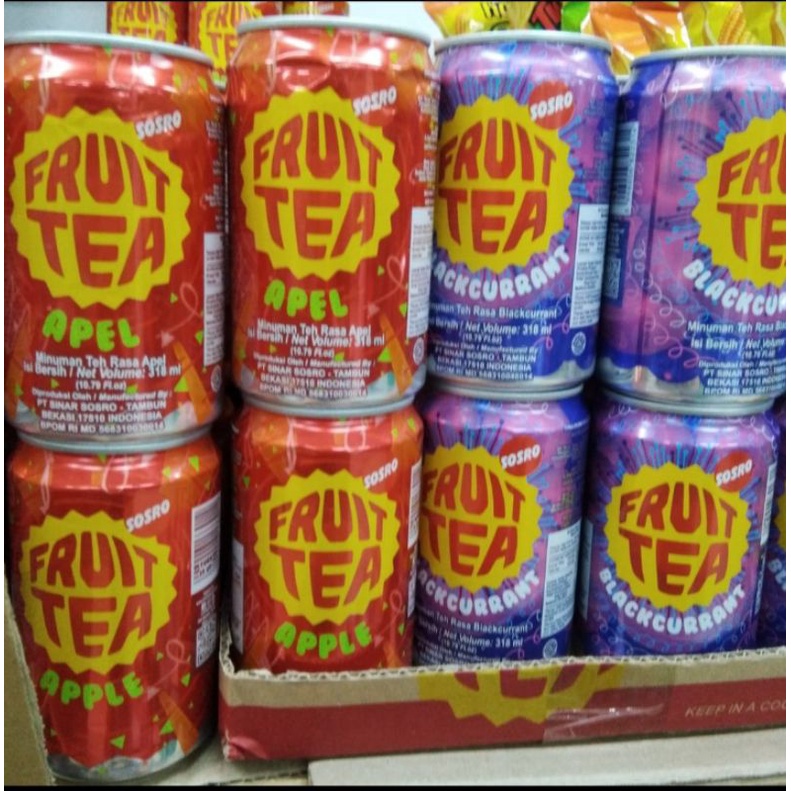 

Fruit tea can Sosro 330 ml 1 karton isi 20 pcs