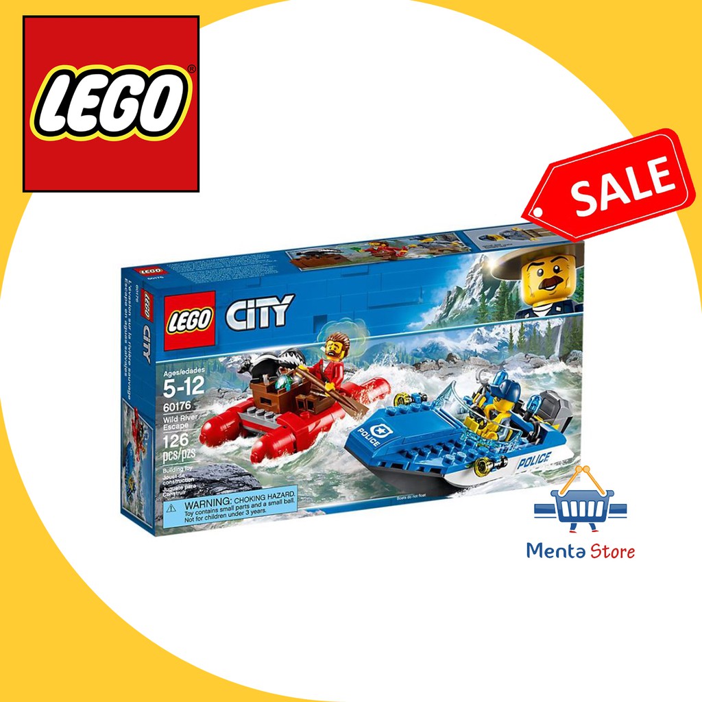 LEGO City # 60176 Police Wild River Escape Boat Toys Speedboat Box