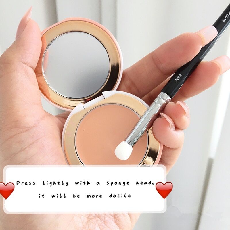 Handle Nose Concealer Creams Sponge Head Soft Concealer Brush Eyeliner Brush Beauty Tools Double-Ended Makeup Brush