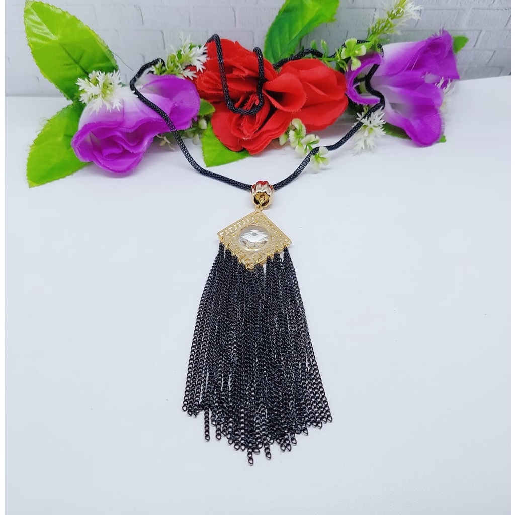 Aksesoris kalung fashion kalung elegan kalung hijab aksesoris cantik kalung daun elegan cantikA40-43