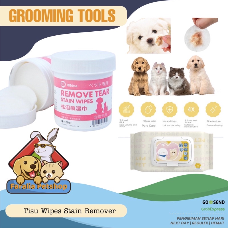 Tisu Basah Kucing Pembersih Noda Anjing Cat Dog Tear Mata Stain Remover