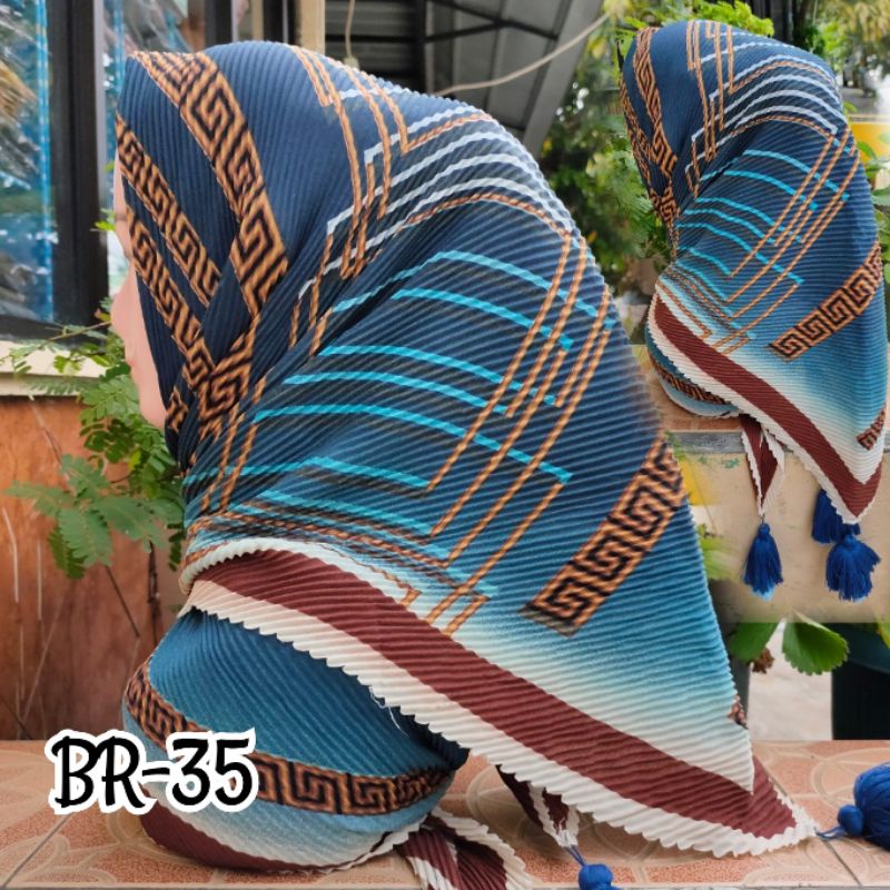 SEGIEMPAT PLISKET MOTIF JAMBUL BRANDED / JILBAB SEGIEMPAT PLISKET / SEGIEMPAT PLISKET / SEGIEMPAT VOAL / JILBAB JAMBUL-BR-35