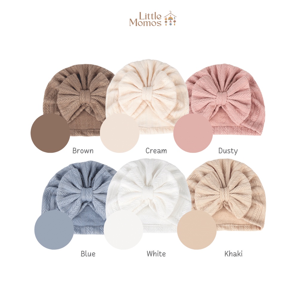 Little Momos Turban Anak Bayi Pita 0-2 tahun - Bandana Bayi Perempuan