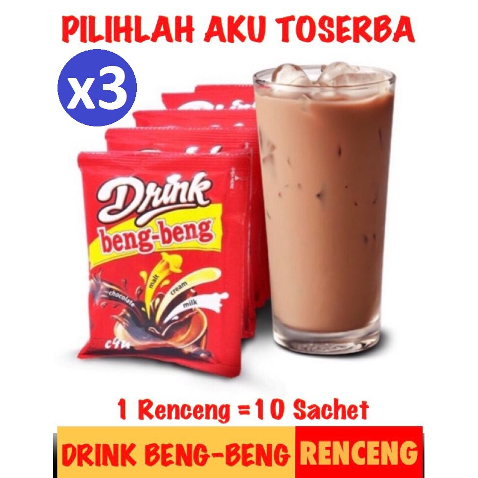 Drink Beng-Beng Drink Minuman Coklat Sachet 30 gram (HARGA 1 PAKET ISI 3 RENCENG)