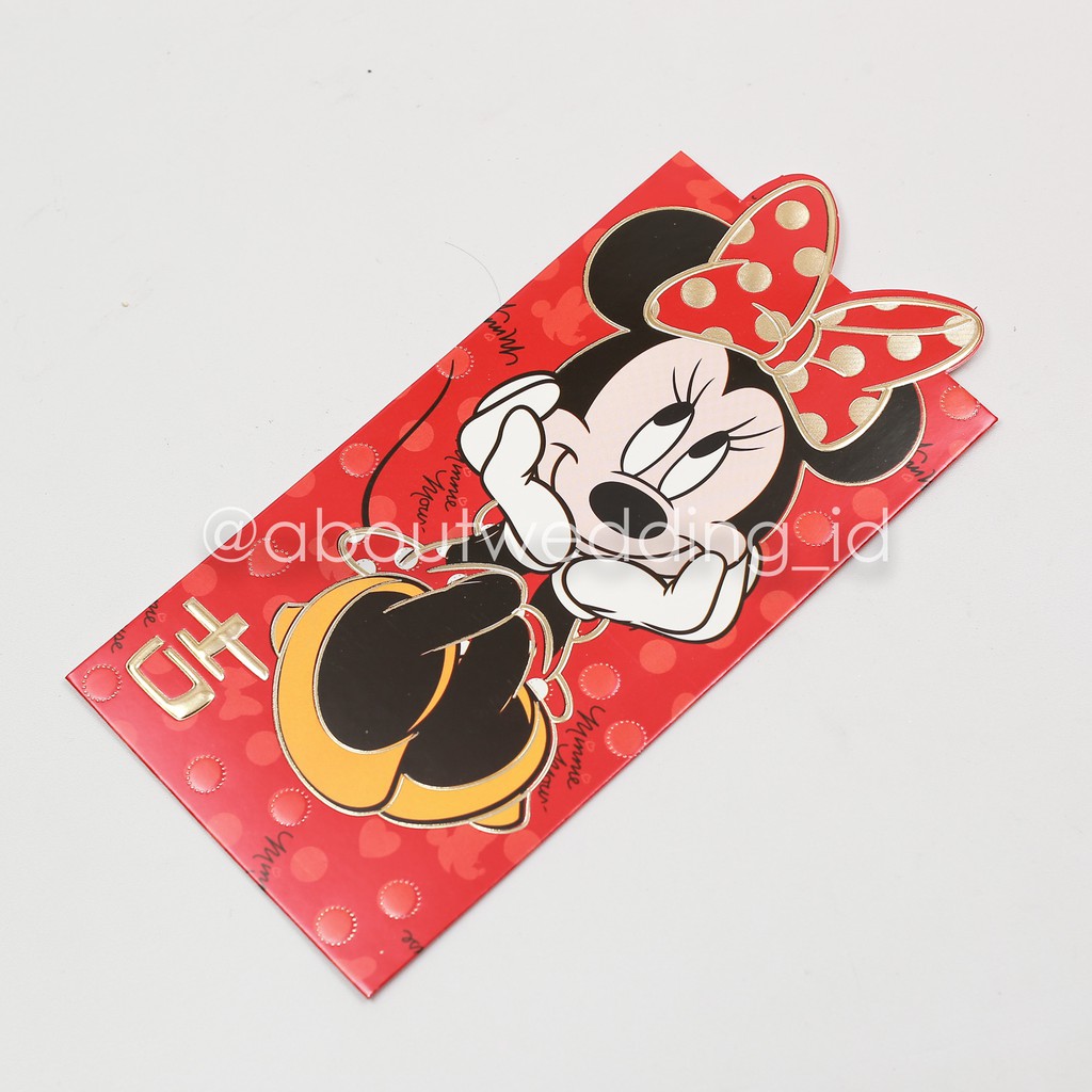 

Angpao isi 3 minnie duduk mickey mouse imlek shio tikus disney