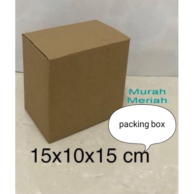 

karton/dus UK.15x10x15cm.single wall.luar polos dalem ada tulisan/gambar