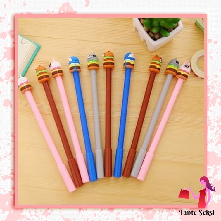

Ballpoint Karakter Lucu Unik Pena Hamburger Cartoon Pen Pulpen Bolpoin