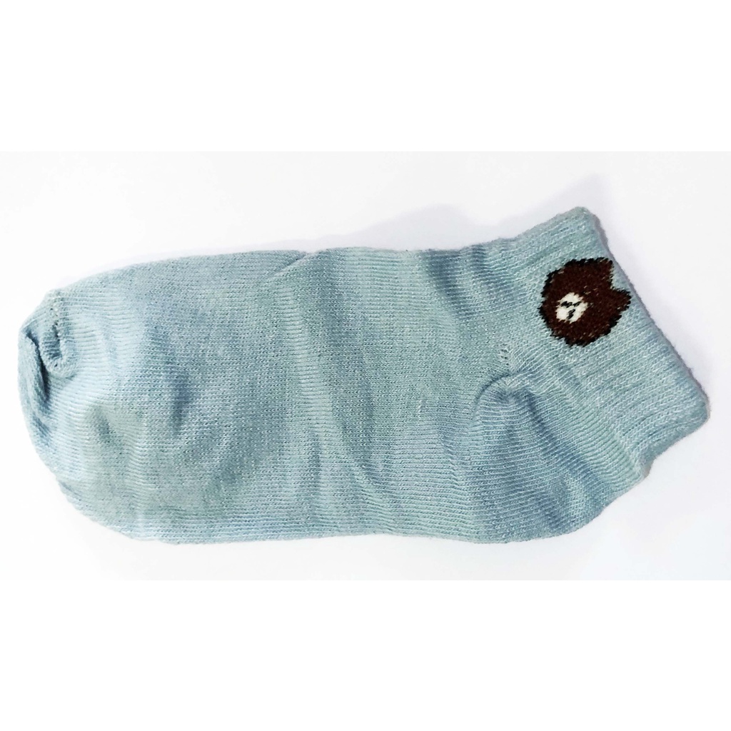 Kaos Kaki Wanita Polos Pendek Aksesoris Sepatu Murah Semata Kaki - LPM Shop-BIRU MUDA KPLBROWN
