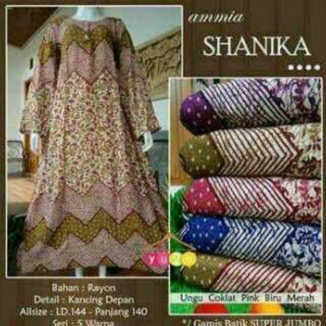 Long Dres Lengan Panjang JUMBO Shanika, Longdres Jumbo, Long dress Jumbo Busui - Kode: CA-064 - B2M