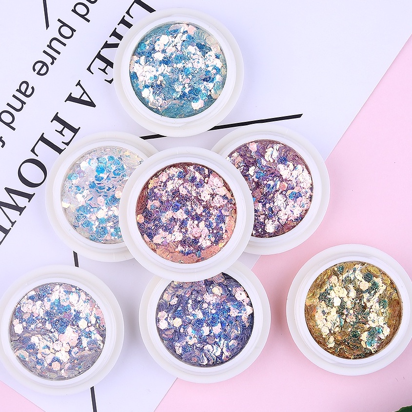 [ COD ] Payet Glitter Portable Warna-Warni Untuk Nail Art / Manicure