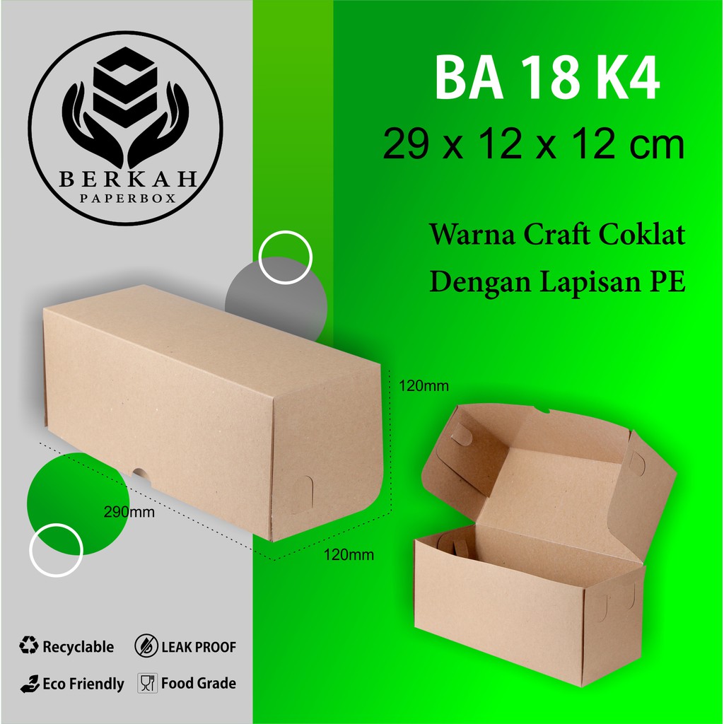 Box Seafood Dus Kue 29x12x12 Laminasi (B18K4-29X12X12 Cm)