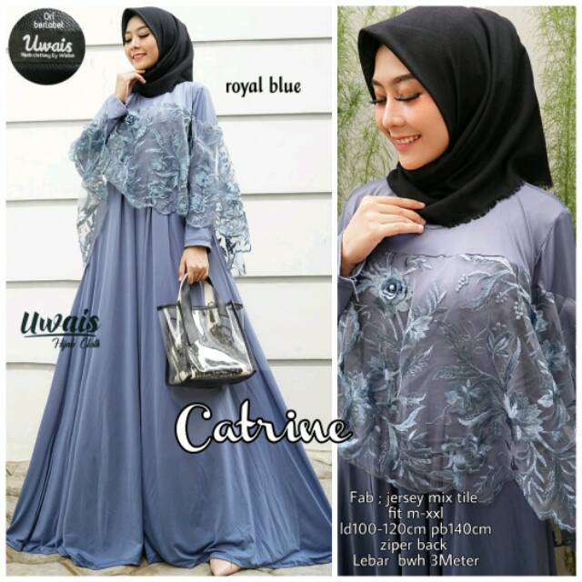 Catrine dress by uwais mat jersey mix tile