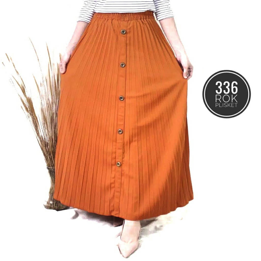 ROK PLISKET MURAH 336 LUVALINE ROK PLISKET PANJANG PLEATED SKIRT FLARE SKIRT MAYUNG FLOWY REMPEL