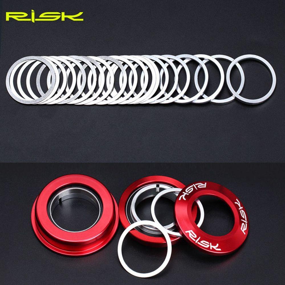 Chookyy 6pcs Aksesoris Mesin Cuci Headset Sepeda Penyesuaian Gap 0.3/1/2 /3 mm Spacer Penutup Debu