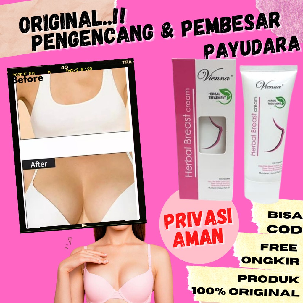 AMPUH!! Pembesar Pengencang Payudara Kendur Ampuh Cepat Permanen Vienna
Breast Cream ORI Bpom