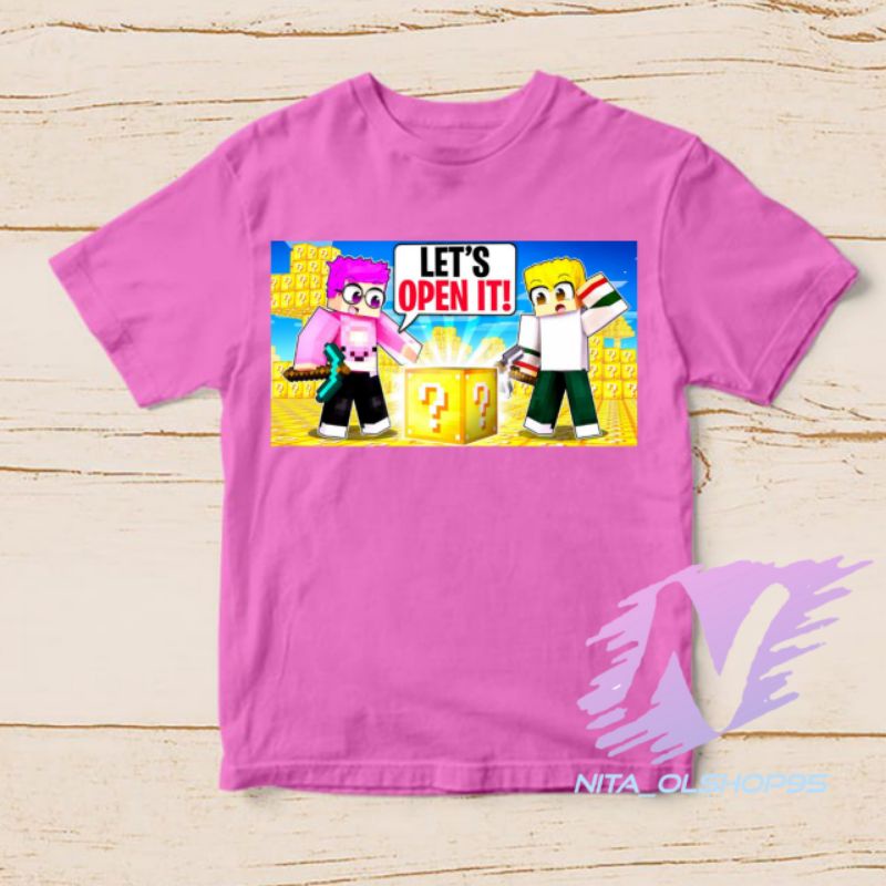 baju kaos anak roblox minicraft lankybox minicraft