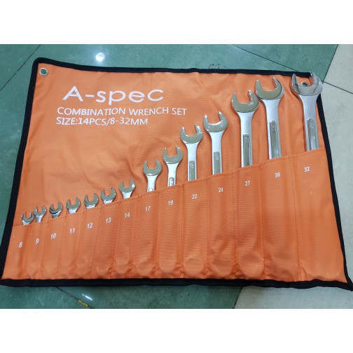 GUA061 Kunci Ring Pas A-Spec 14pcs 8-32mm