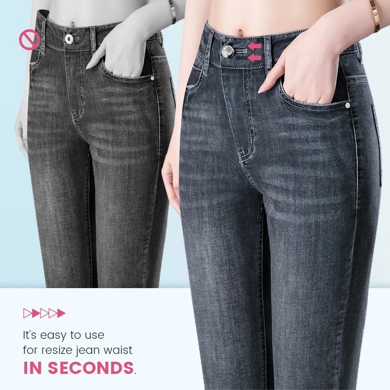 4 Pcs Kancing Jeans Bentuk Bulat Bahan Metal Gaya Retro