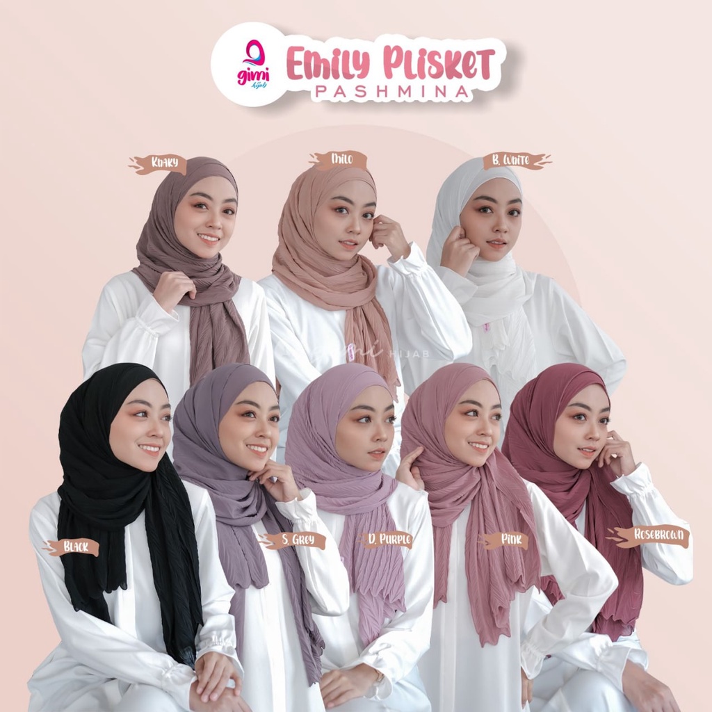 Gimi Hijab - Emily Pashmina Plisket