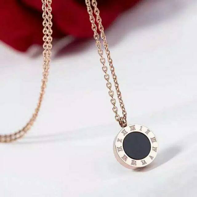 GG Kalung Titanium Premium Angka Romawi#KL-186