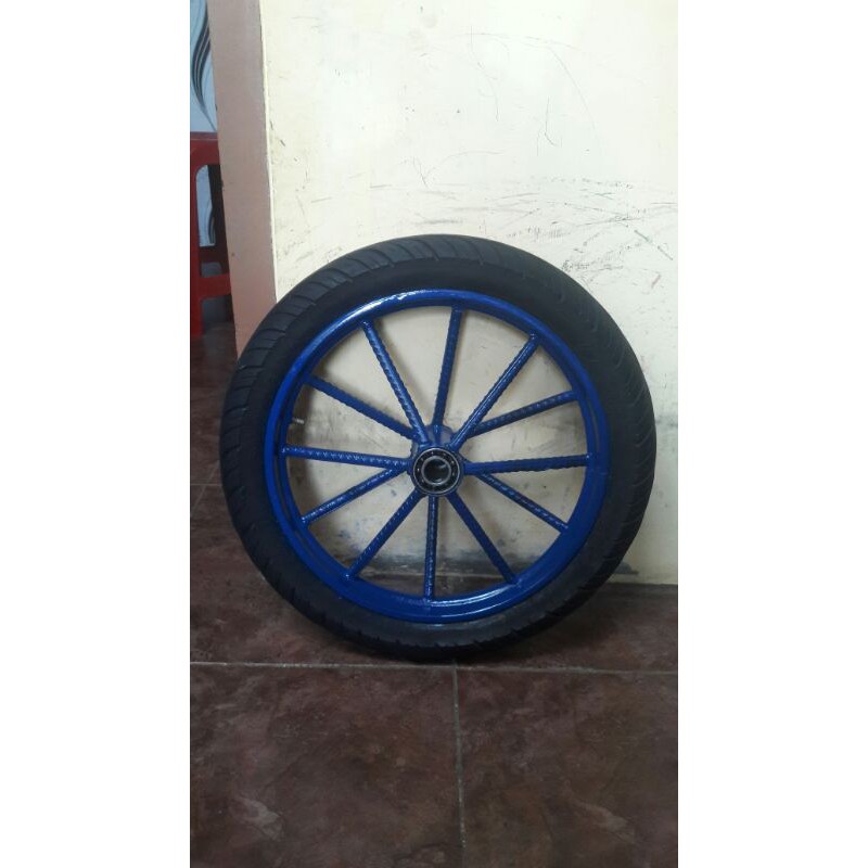 Roda gerobak Dorong  Model behel ring 14 .hanya 1 pcs roda