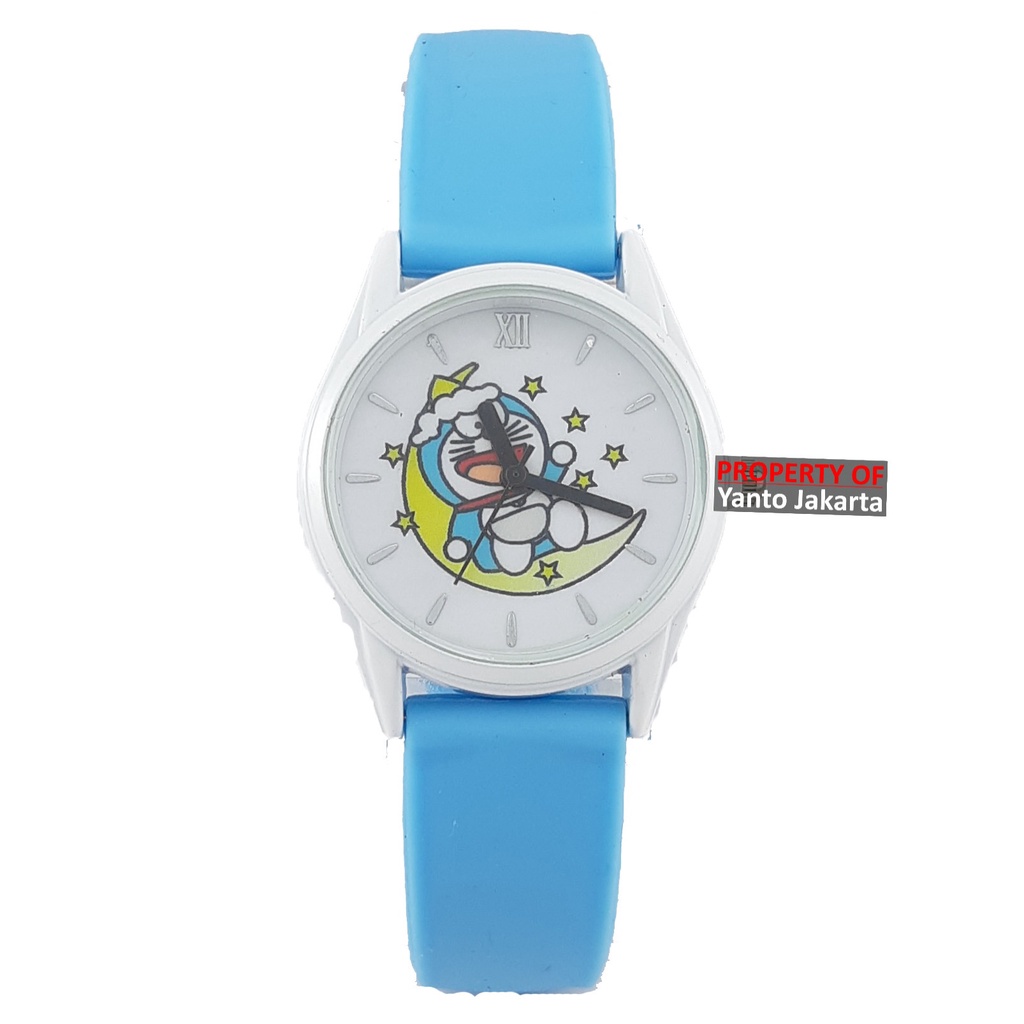 JAM TANGAN DORAEMON WANITA TALI KARET ABG