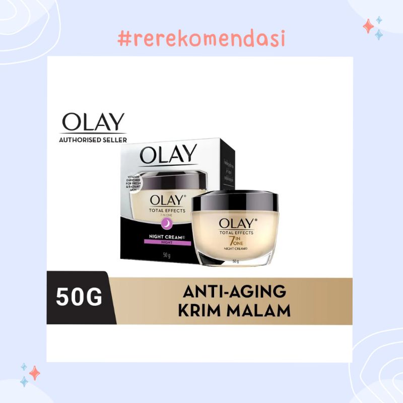 Olay Total Effect Night Cream - 50 gr - #rerekomendasi