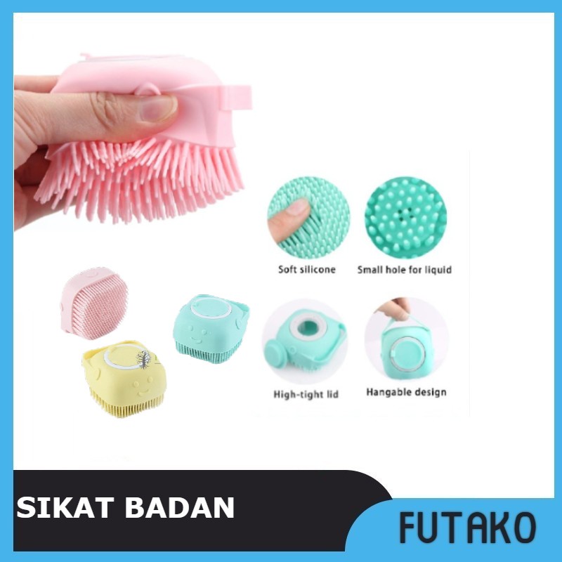 FUTAKO Sikat Badan Silikon Sikat Mandi Silicone Massage Bath Bruth RANDOM