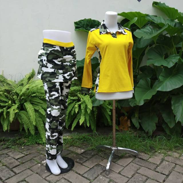 baju loreng Dijual baju army olahraga setelan muslim erobic zumba fitness Berkualitas