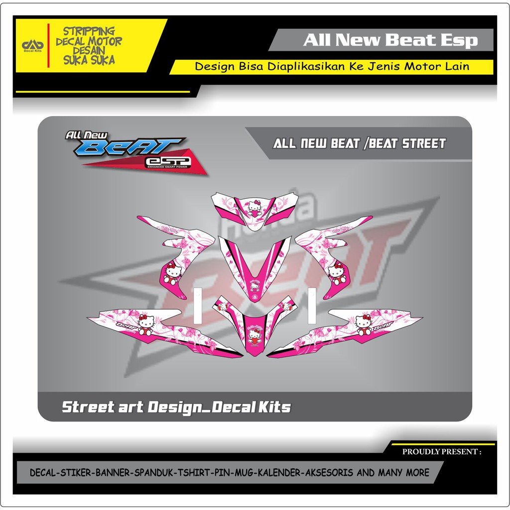 Decal Beat Street Esp Full Body HELLO KITTY PINK