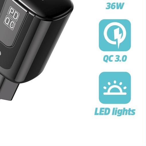 ◘ KIVEE charger iphone fast charging 36W 22.5W 20W kepala charger Type C original Quick 4.0 Wall Cha